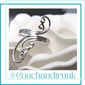 NWT ARTISAN CRAFTED .925 Sterling Silver Bypass Ring